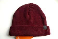 Genuine HUGO BOSS Burgundy Cuff BEANIE Hat Toque MADE IN ITALY New Tags HB10