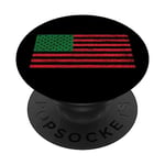 PAN AFRICAN USA AMERICAN FLAG BLACK LIBERATION PRIDE PopSockets Swappable PopGrip