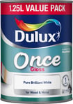 Dulux Once Gloss - Pure Brilliant White - 1.25L - For Wood & Metal