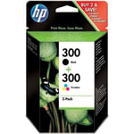 HP Hp 300-paket Med 2 Äkta Svarta / Trefärgade Bläckpatroner För Deskjet F4580 Och Photosmart C4680 C4795 (cn637ee)