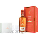Glenfiddich 21 Year Old Gran Reserva 70cl 40% ABV & 2 Branded Glasses NEW