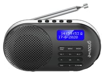 Groov-e Milan Portable DAB/FM Radio with BT - Black