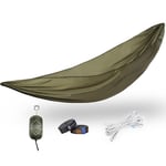 onewind 11’ Ultralight Backpacker Camping Hammock Single, Portable Compact Ridgeline Hammock-Perfect for Hiking, Camping,Travel (OD Green Single Layer, Single11ft)