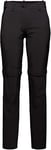 Mammut Women's Runbold Zip Off Hiking Pants, Black, size:8