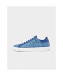 Moschino Mens All Over Logo Print Trainers in Denim - Blue - Size UK 11