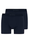 BOSS Mens BoxerBr 2P Ultrasoft Two-Pack of Logo-Waistband Boxer Briefs in Stretch Modal Blue