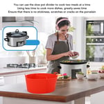 (Red)Pot Divider Improve Efficiency Silicone Slow Cooker Liner For Home
