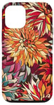 Coque pour iPhone 13 Pro Modèle de fleurs sauvages florales de Dahlia