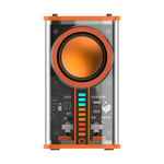 K07 Transparent Mecha Haut-Parleur Sans Fil Bluetooth Sound Light Rhythm Subwoofer TWS Stéréo Cyberpunk Music Center Appel Mains Libres, 1PC-K07 Orange