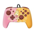 Manette filaire Pdp Faceoff Deluxe+ Audio Animal Crossing Isabelle pour Nintendo Switch Rose et jaune