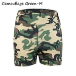 Gym Shorts Yoga Pants Camouflage Printing Green M