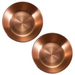 Cabilock 2pcs Stainless Steel Sauce Dishes Mini Round Seasoning Dishes Sushi Dipping Bowl Saucers Bowl Appetizer Plates Rose Gold