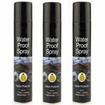 3 x WATERPROOF SPRAY FOR TENT CLOTH SHOES FISHING CAMPING FABRIC PROTECTOR 300ML