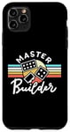 Coque pour iPhone 11 Pro Max Blocs de construction rétro vintage Master Builder pour hommes, femmes, enfants