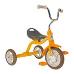 Italtrike - Tricycle Super Touring - 10 Pouces - avec Grand Cale-Pied Arrière - Selle avec Dossier, Réglable 3 Positions - Dès 2 Ans - Look Vintage - Couleur Orange