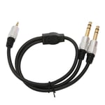 Dual 3.5mm To 6.35mm Y Splitter Cable 3.5 Mm To 6.35 Mm Jack Sound Cable Fo GSA