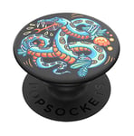 PopSockets: PopGrip Expanding Stand and Grip with a Swappable Top for Phones & Tablets - Blue Venom