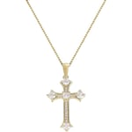 Korshalsband för kvinnor Smycken Halsband för tonårsflickor Kvinnor 16K Guldpläterat Korshänge Choker Halsband Alla hjärtans dag Smycken Flickor Guld
