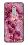 Pink Marble Graphic Printed Case Cover For Nokia 5