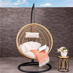 Single Hanging Swing Chair H198 x Diameter 104cm Natural