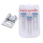 Sperrins Stretch Machine Needle Double Twin Needles Pins Sewing Machine Double Needle for Brother Singer Sewing Machine Accessories