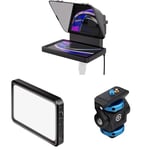 Elgato Prompter with Elgato Key Light Mini & Elgato Cold Shoe – Teleprompter with Built-in Screen for YouTube, Twitch, and more, Portable LED Panel, Adjustable ¼ inch Thread Mount, Works with Mac/PC