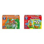 Orchard Toys Dinosaur Lotto Game, Educational Matching and Memory Game, Perfect for kids who love Dinosaurs & Farmyard Heads and Tails Game, Memory & Matching Pairs Card Game, Snap Cards for Barn