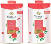 2 x 100gm Yardley London Perfumed Talcum Powder Royal Red Roses