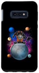 Coque pour Galaxy S10e Dobermann On The Moon Galaxy Funny Dog In Space Puppy Lover