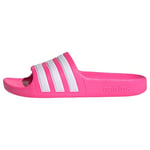 adidas Unisex Kids Adilette Aqua slide sandal, Lucid Pink Ftwr White Lucid Pink, 2 UK