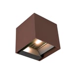 9W Corten Solcell Vägglampa - COB, PIR Sensor, 4000K, Corten, IP65 - Kulör : Neutral