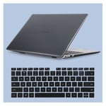 JUFENGYAO Protective Crystal Hard Case and Keyboard Cover Compatible with Huawei MateBook 14 D14 D15 X Pro 2019 2020 2021 (Color : Black, Size : Matebook D15 2020)