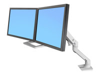 Ergotron hx dual monitor desktop arm white