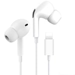 TG 2-PACK iPhone Hörlurar Lightning Mikrofon Bluetooth Vit