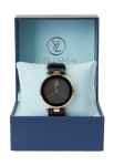 Yves Lansac Klocka med läderarmband B8529B-257 Svart