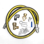 Continental Products Cooker Hose Installation Kit 1250Mm X 1/2" Lpg/Ng