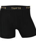 Tufte Mens SoftBoost Boxer Briefs Black / Pale Gold - XL