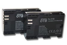 vhbw 2x batterie compatible avec Canon EOS 7D Mark II, 5DS, 5DS R, 6D, 5D Mark III appareil photo APRN (2000mAh, 7,2V, Li-Ion) avec puce d'information