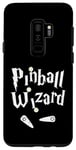 Coque pour Galaxy S9+ Pinball Wizard, joueur de machine d'arcade, amateur de jeux et concepteur artistique