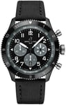 Breitling SB04451A1B1X1 Super Avi B04 Chronograph Gmt 46 Sort/Læder Ø46 mm