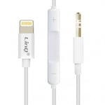 Trade Shop - Cable Adaptateur Audio Lightning Iphone Vers Aux Jack 3.5mm Male 1mt Ip-7726