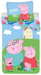 Peppa Pig Family Reversible Junior Toddler Duvet Cover Set 100% cotton 100x135cm