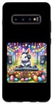 Coque pour Galaxy S10+ Lapin de Pâques DJ à la fête du printemps. Platines de fête