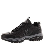 Skechers Men's Energy Afterburn road running shoes, Black Grey, 12 UK X-Wide
