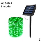 50 Led Solar Power Fairy Light String Lamp Party Xmas Decor J Green 8mode