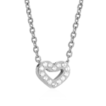 Blomdahl Brilliance Heart Hollow Crystal Halsband Silver