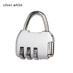 Padlock Code Lock 3 Digit Password Silver White