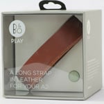 B&O PLAY BY BANG AND OLUFSEN LONG LEATHER STRAP FOR A2 SPEAKER - DARK BROWN/RED