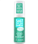 Salt Of the Earth Natural Foot Deodorant Spray, Cooling Menthol, Vegan, Long La