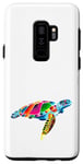 Coque pour Galaxy S9+ Joli motif floral tortue de mer coloré corail et coquillage